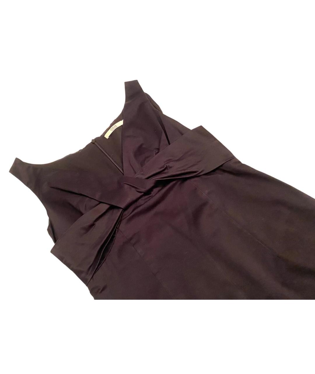 RED VALENTINO Черное хлопко-эластановое коктейльное платье, фото 4