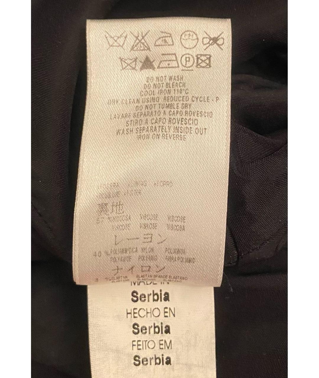 RED VALENTINO Черное хлопко-эластановое коктейльное платье, фото 6