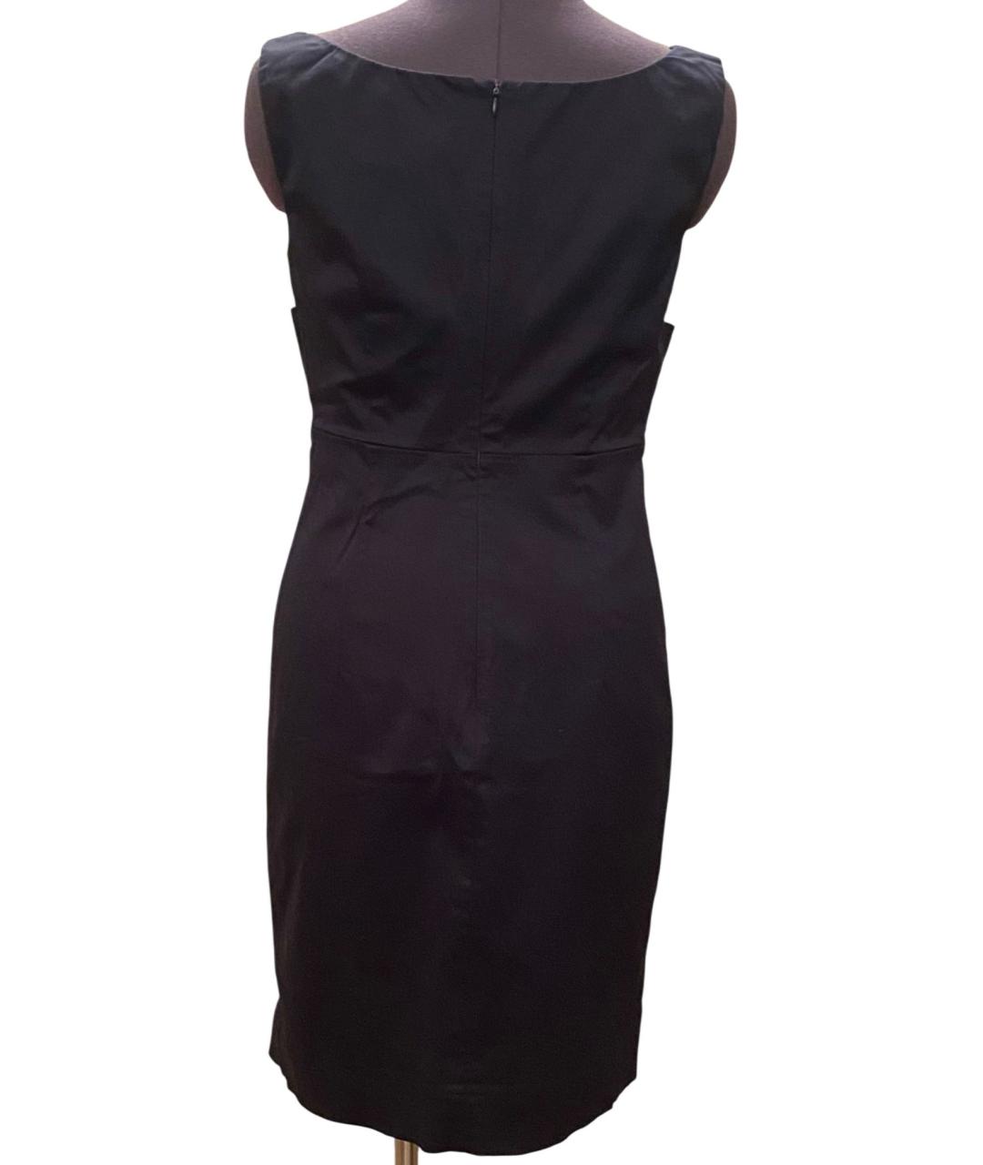 RED VALENTINO Черное хлопко-эластановое коктейльное платье, фото 2