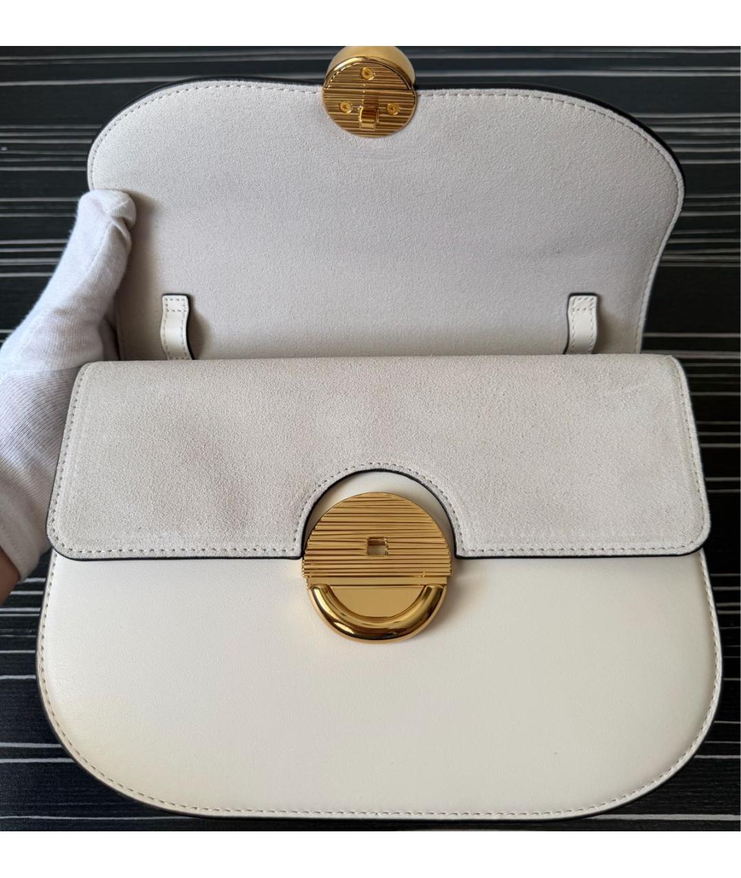 FURLA Бежевая кожаная сумка через плечо, фото 4