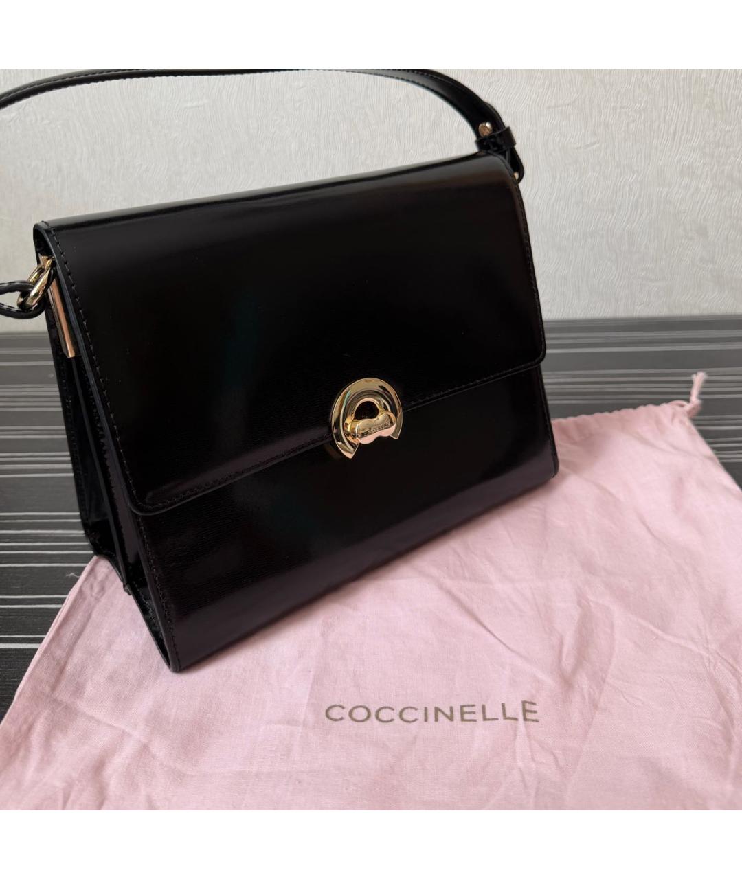 COCCINELLE Черная кожаная сумка через плечо, фото 6