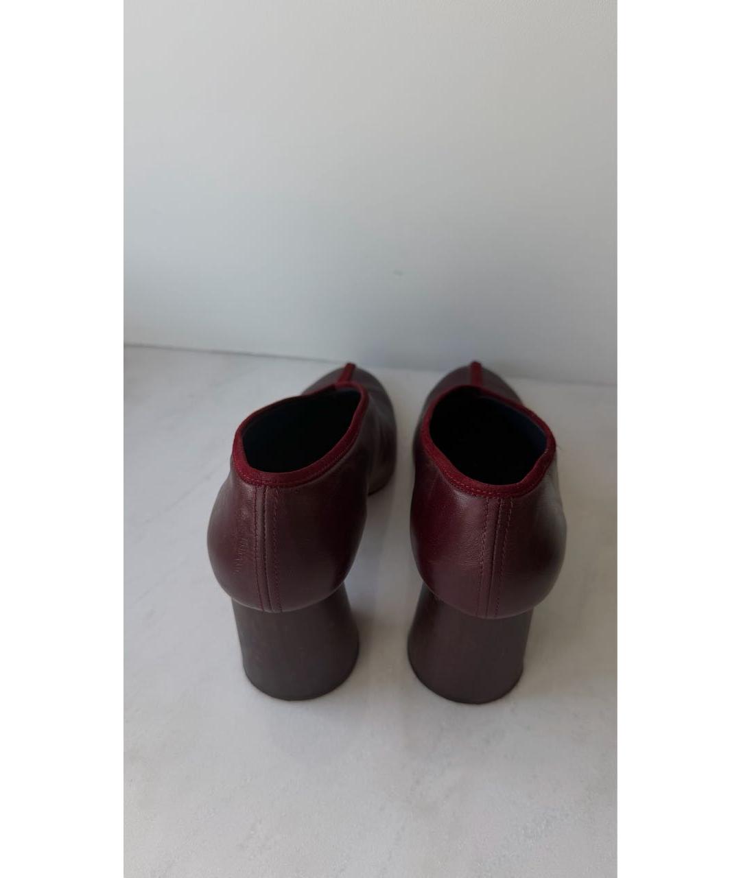 CELINE Бордовые кожаные туфли, фото 3