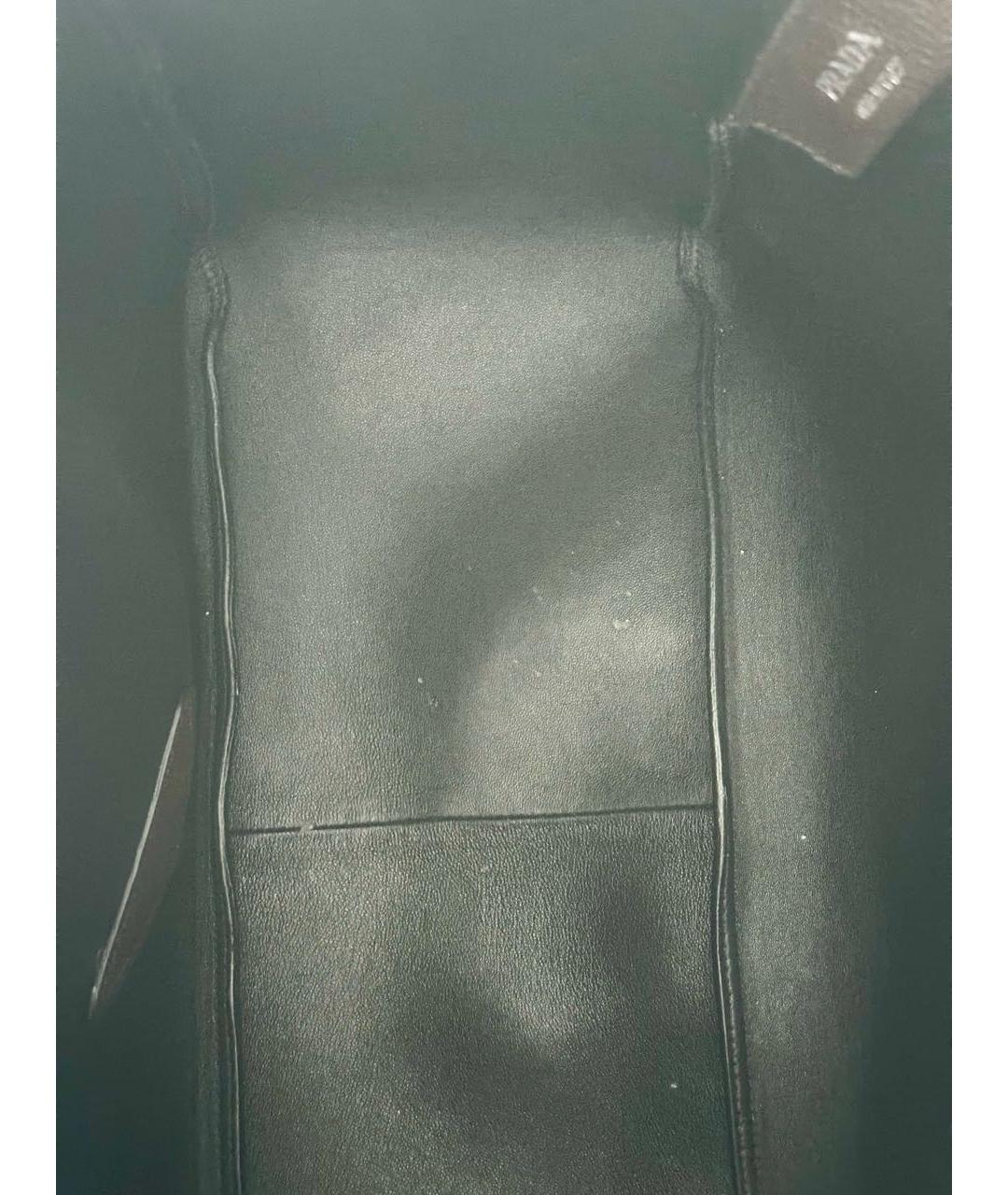 PRADA Бордовая кожаная сумка тоут, фото 7