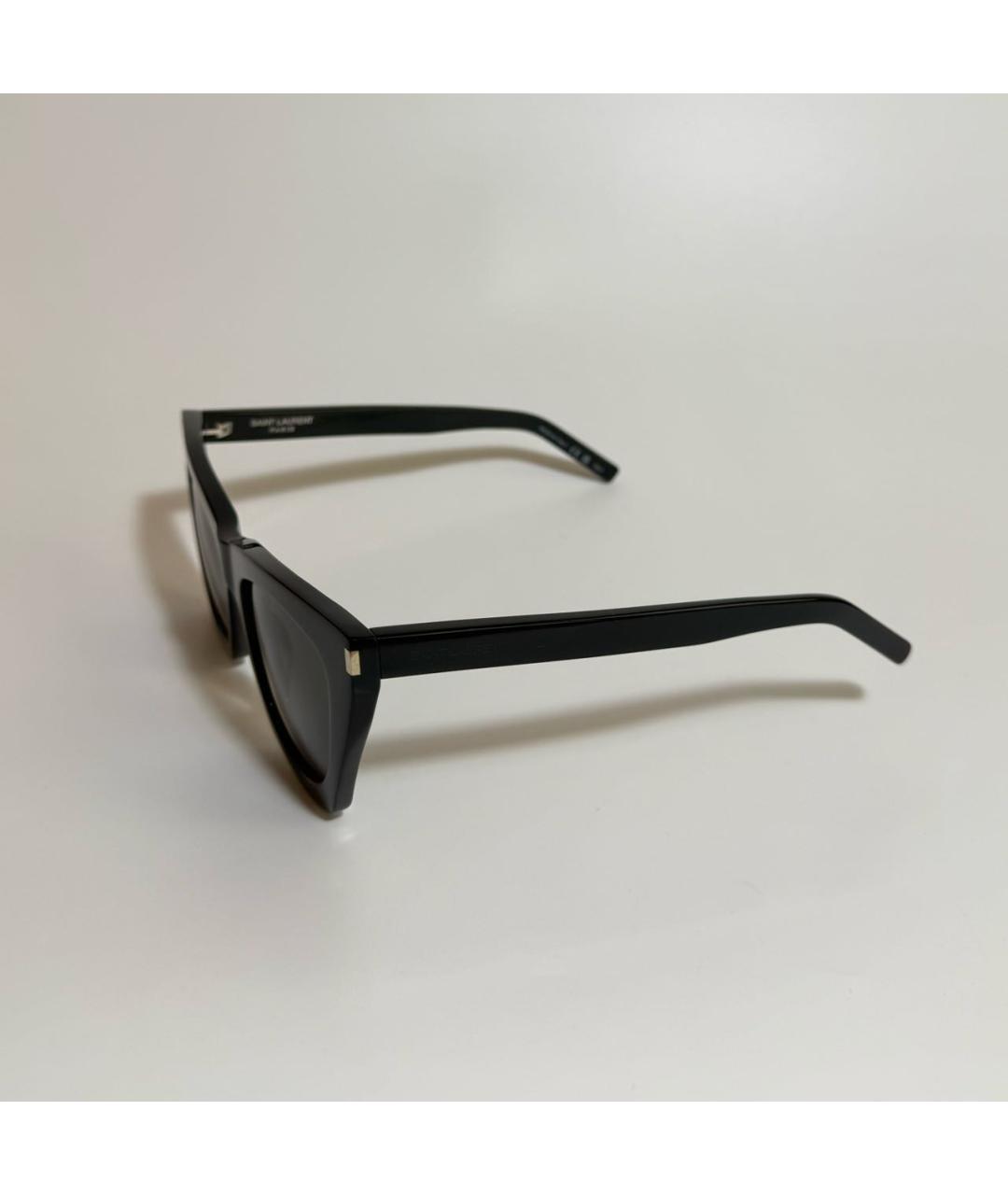 SAINT LAURENT Черные пластиковые солнцезащитные очки, фото 2