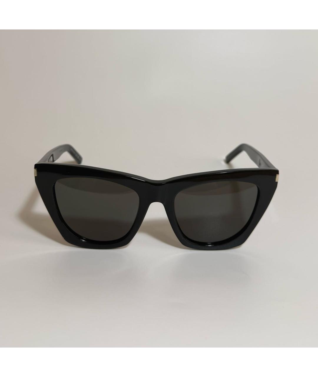 SAINT LAURENT Черные пластиковые солнцезащитные очки, фото 6