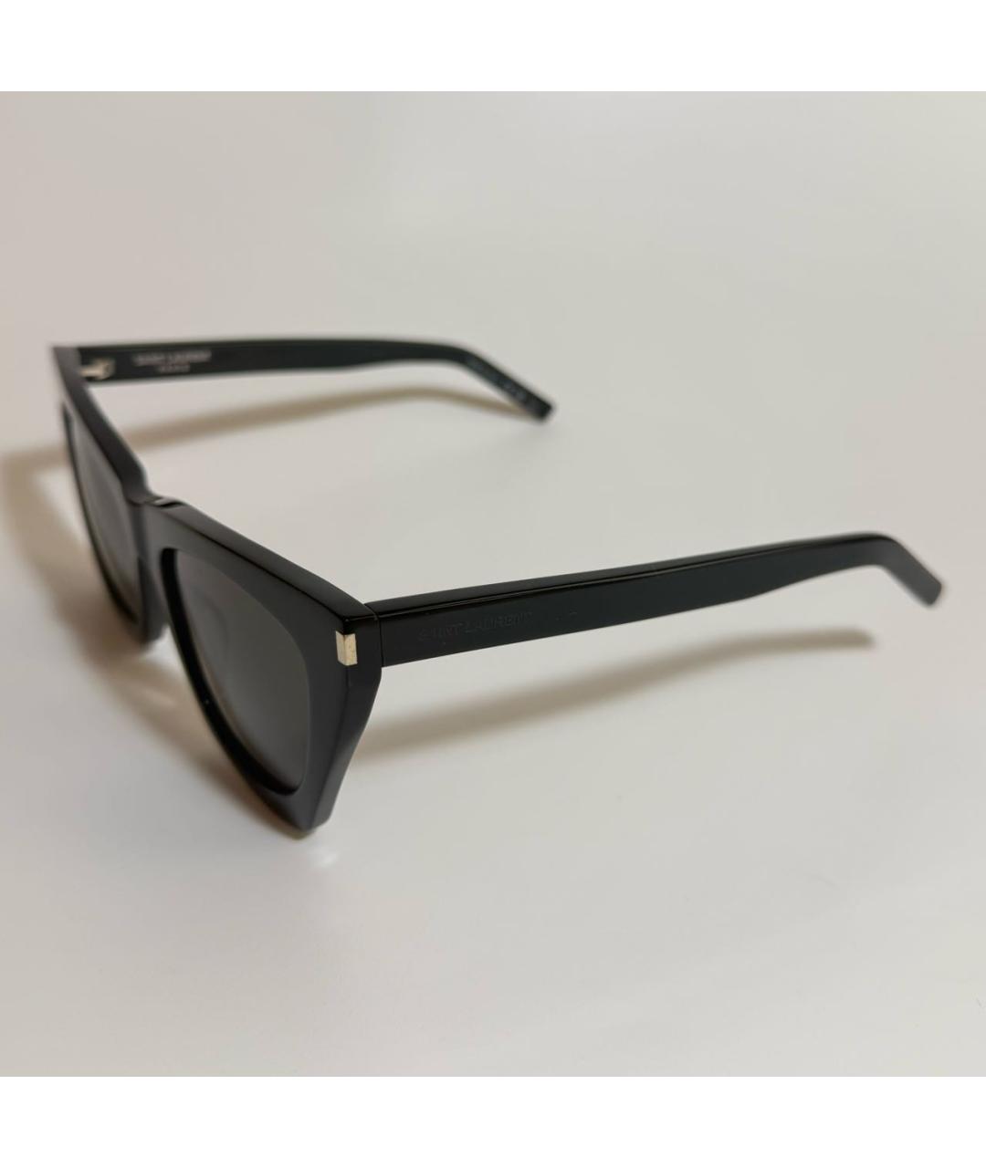 SAINT LAURENT Черные пластиковые солнцезащитные очки, фото 3