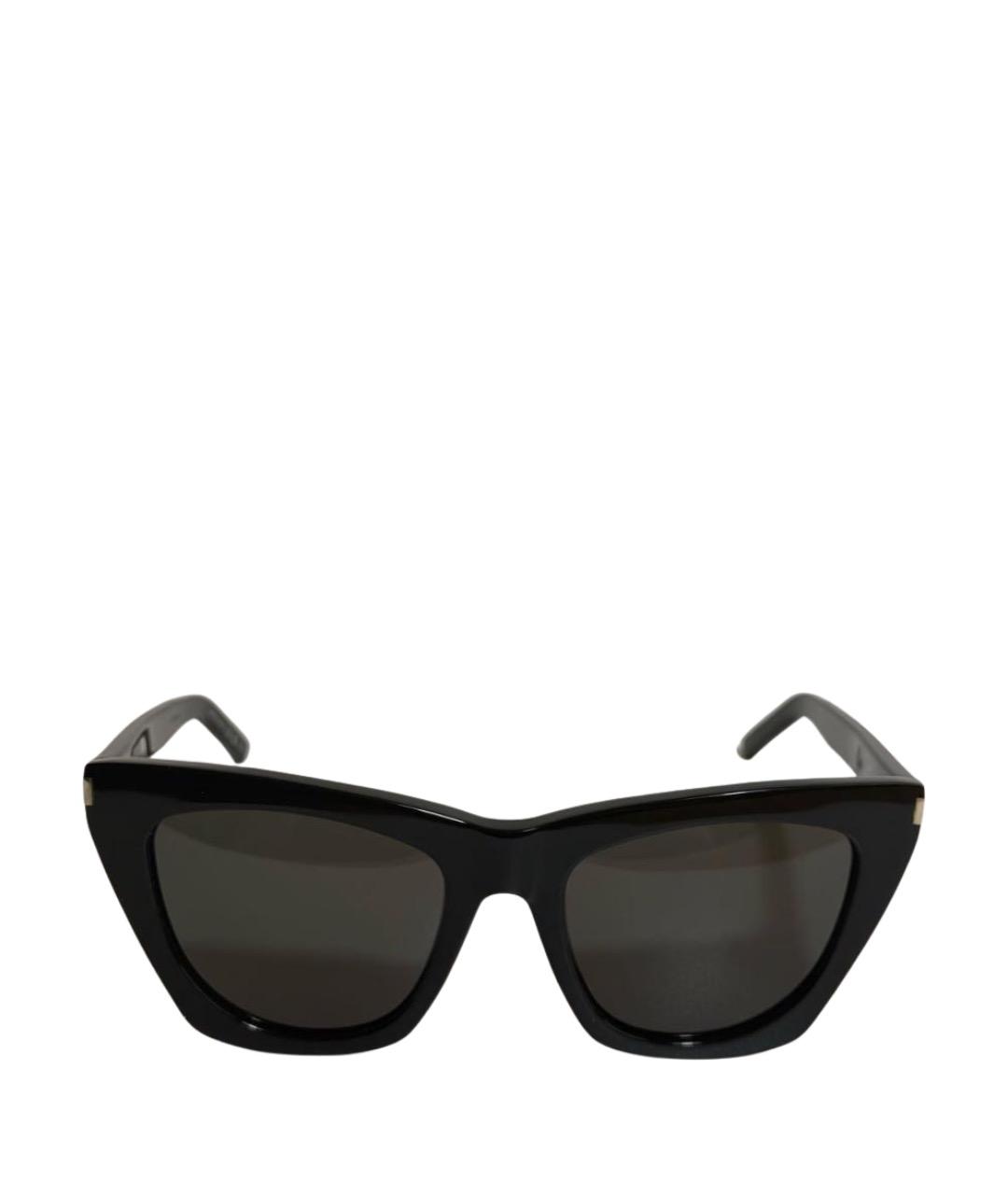 SAINT LAURENT Черные пластиковые солнцезащитные очки, фото 1