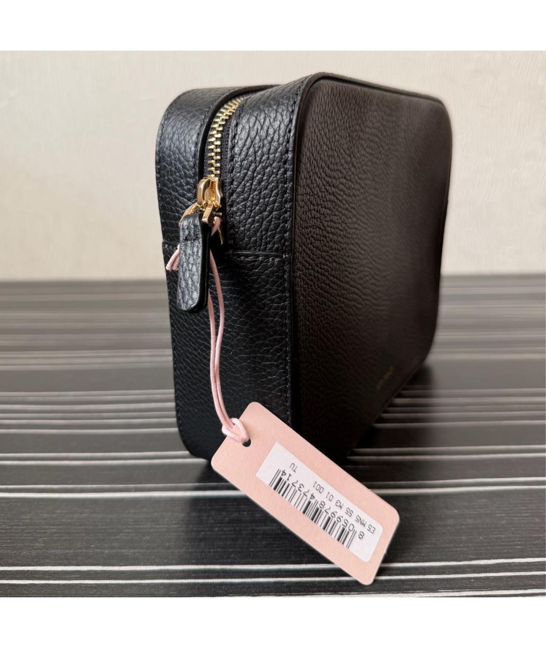 COCCINELLE Черная кожаная сумка через плечо, фото 2