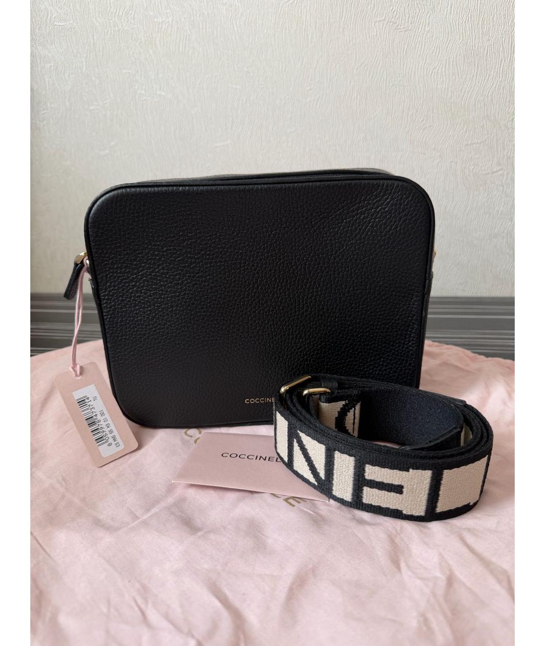 COCCINELLE Черная кожаная сумка через плечо, фото 5