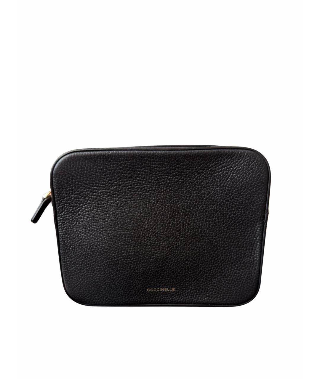 COCCINELLE Черная кожаная сумка через плечо, фото 1