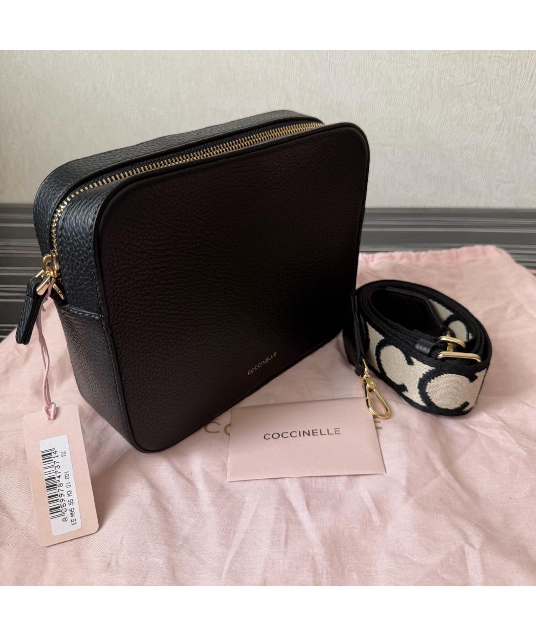 COCCINELLE Черная кожаная сумка через плечо, фото 4