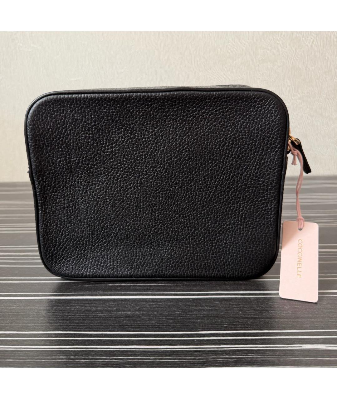 COCCINELLE Черная кожаная сумка через плечо, фото 3