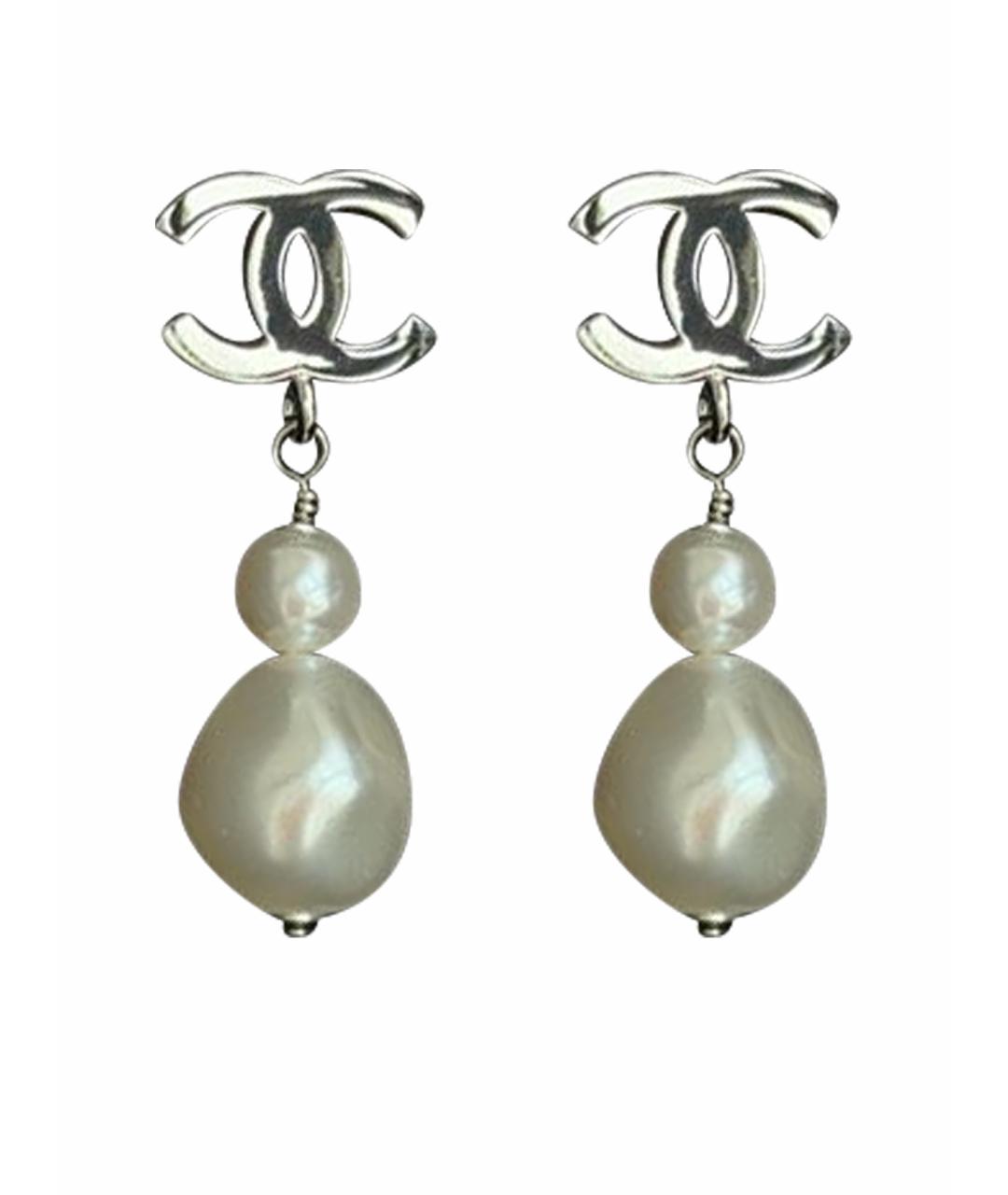 CHANEL Серебряные серьги, фото 1