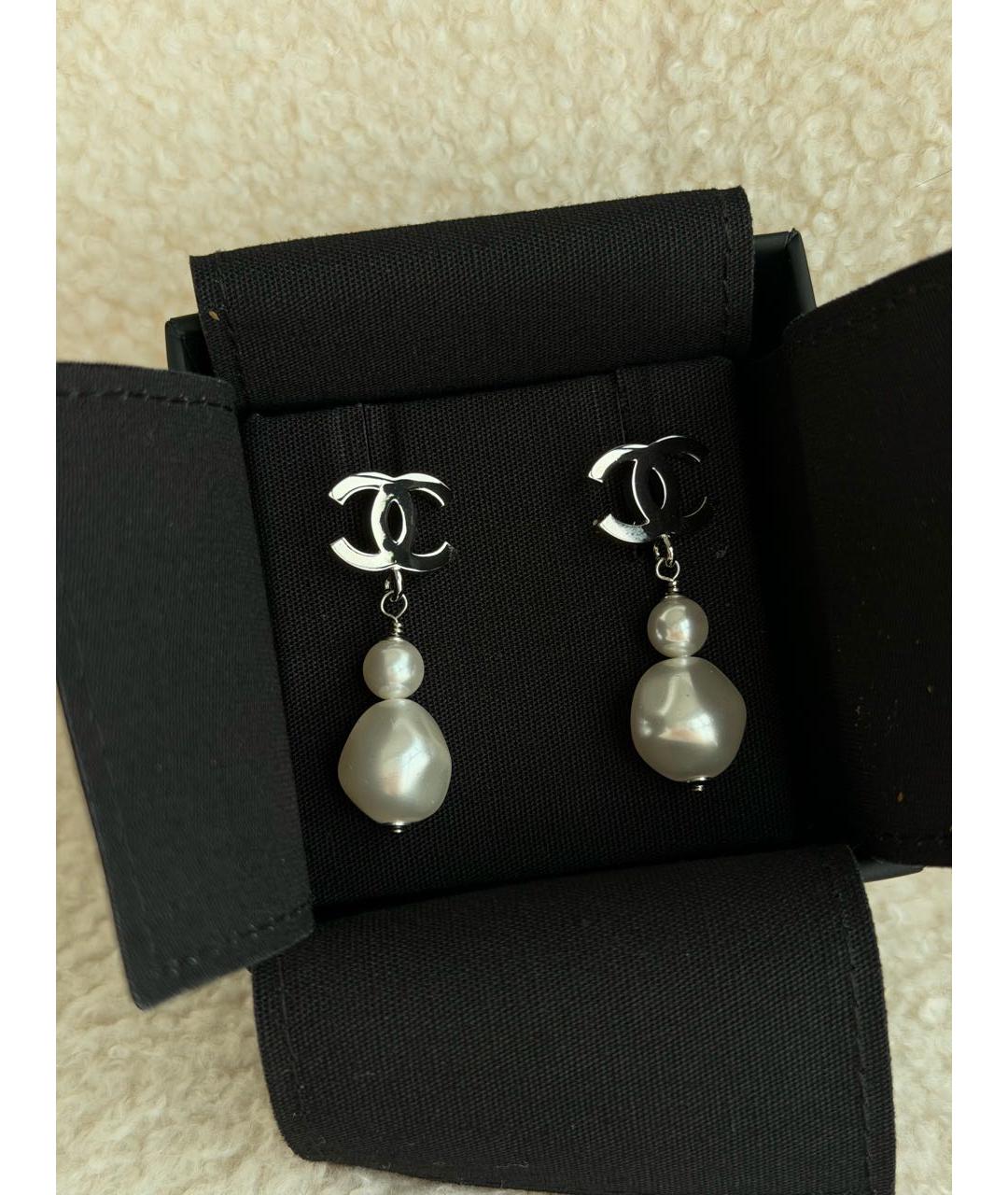 CHANEL Серебряные серьги, фото 4