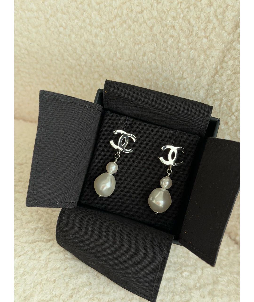 CHANEL Серебряные серьги, фото 5