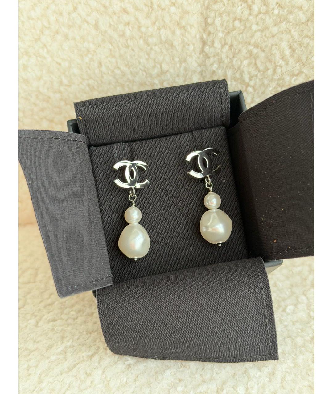 CHANEL Серебряные серьги, фото 2