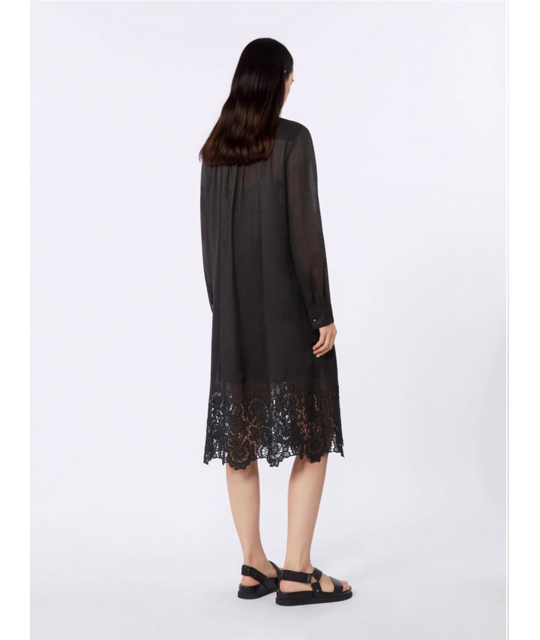 MAX MARA STUDIO Черное повседневное платье, фото 3