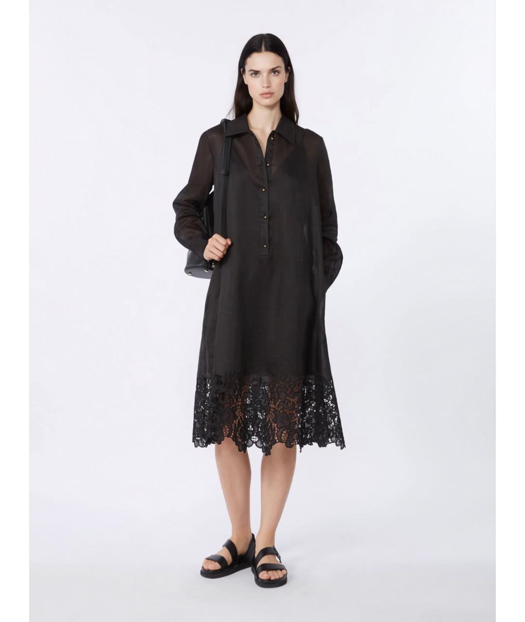 MAX MARA STUDIO Черное повседневное платье, фото 2