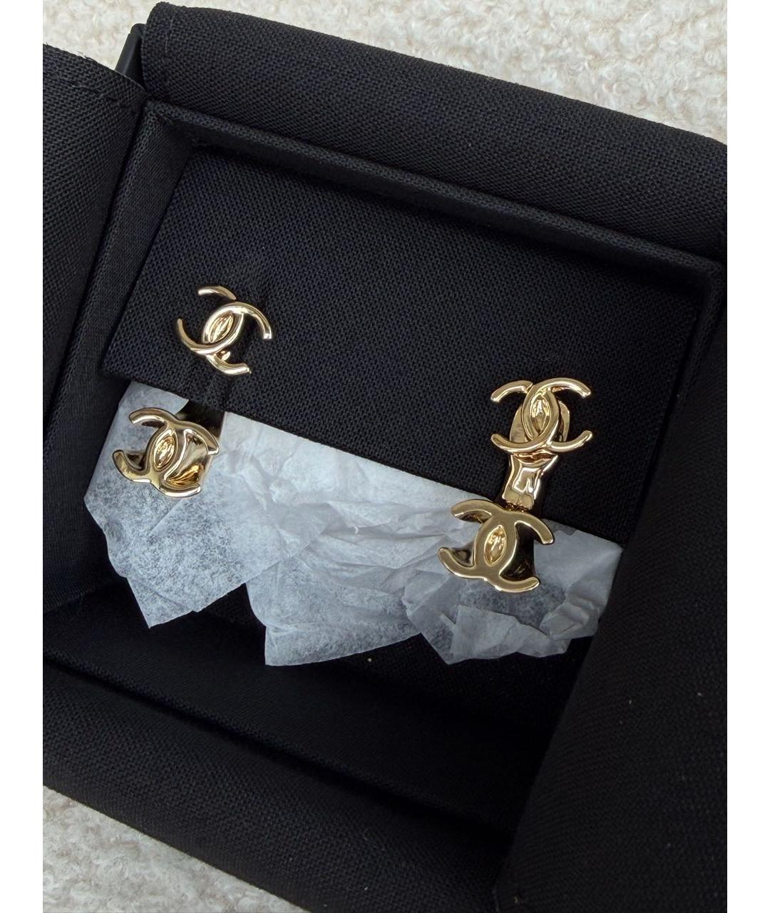 CHANEL Золотые серьги, фото 3