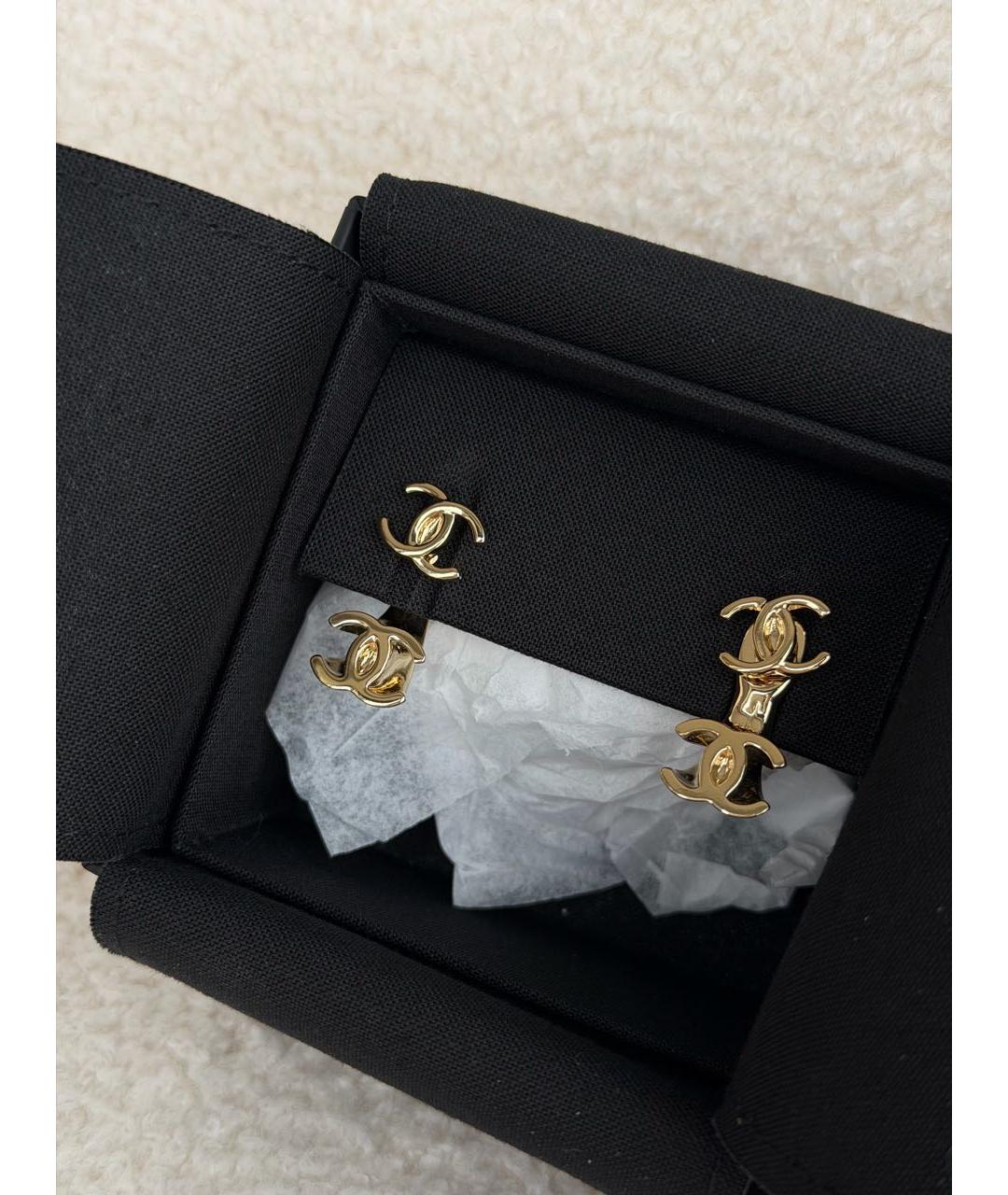 CHANEL Золотые серьги, фото 2