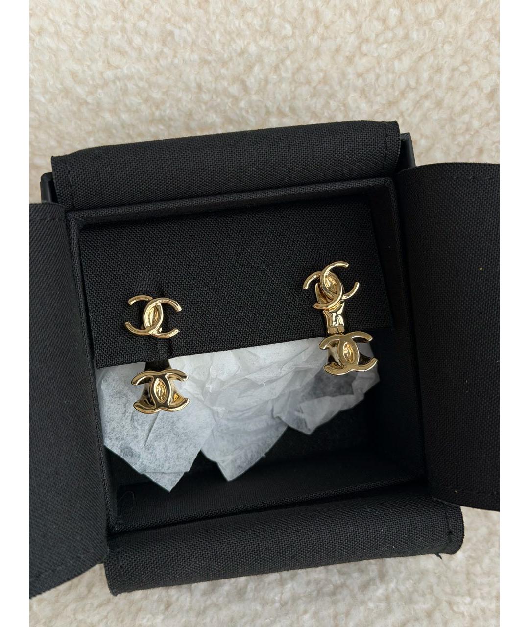 CHANEL Золотые серьги, фото 4