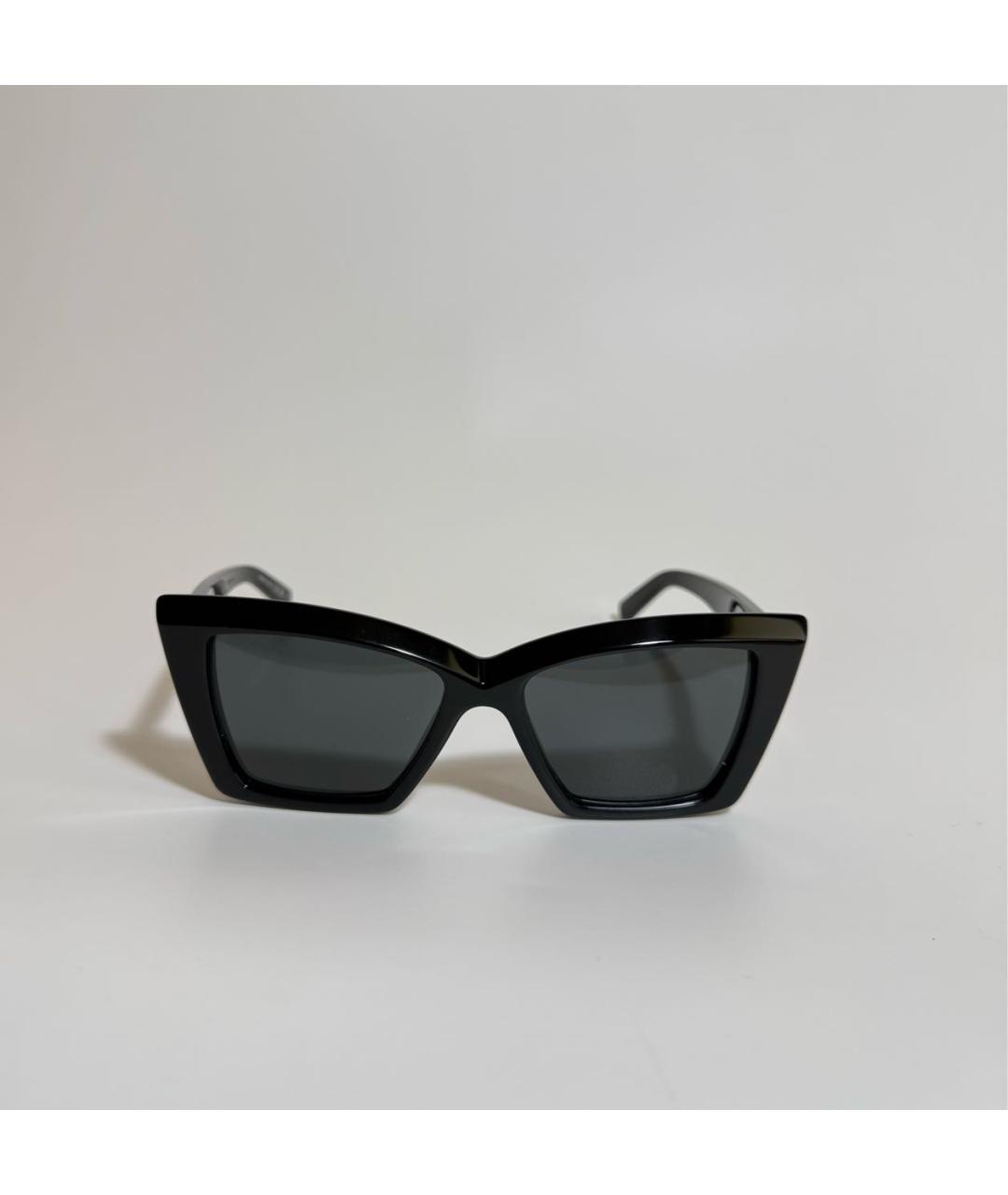 SAINT LAURENT Черные пластиковые солнцезащитные очки, фото 6