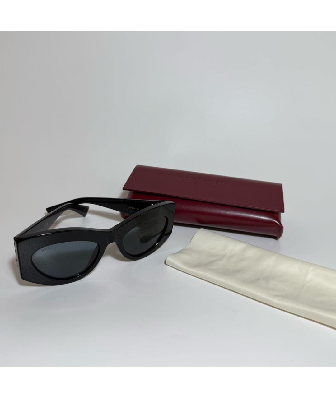 GUCCI Черные пластиковые солнцезащитные очки, фото 5