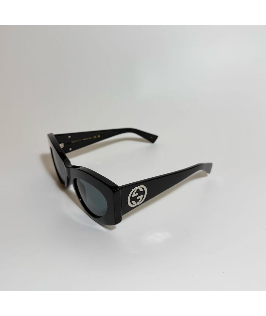 GUCCI Черные пластиковые солнцезащитные очки, фото 2