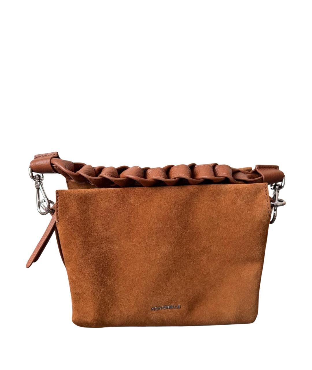 COCCINELLE Коричневая кожаная сумка через плечо, фото 1