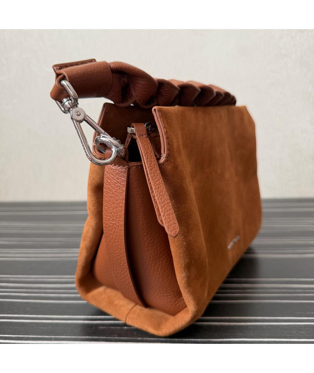 COCCINELLE Коричневая кожаная сумка через плечо, фото 2