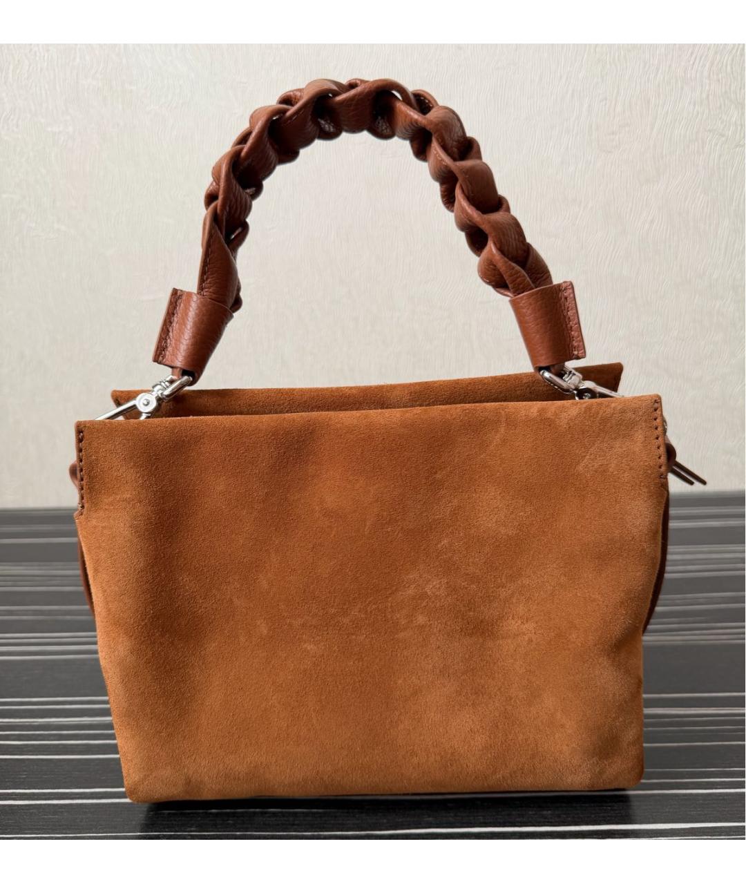 COCCINELLE Коричневая кожаная сумка через плечо, фото 3