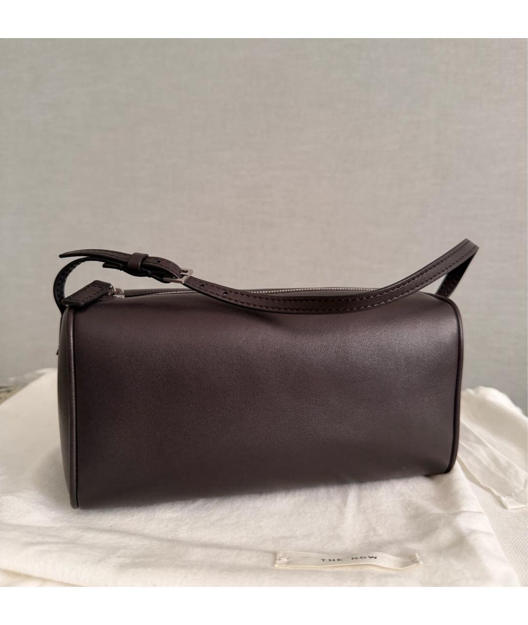 THE ROW Коричневая кожаная сумка с короткими ручками, фото 6