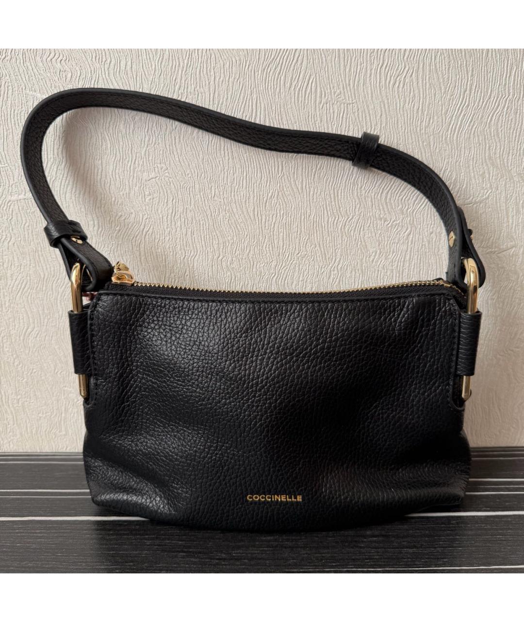 COCCINELLE Черная кожаная сумка через плечо, фото 7