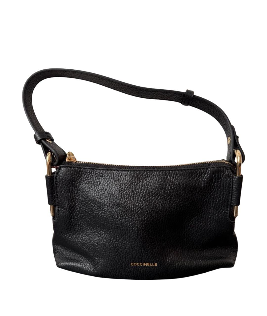 COCCINELLE Черная кожаная сумка через плечо, фото 1