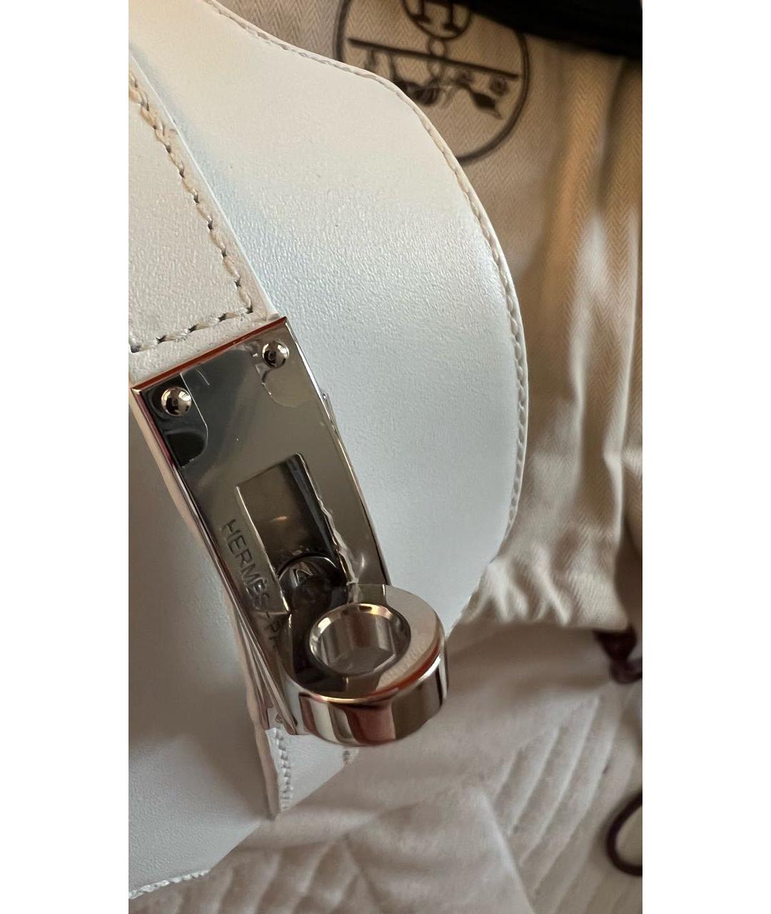 HERMES Белые кожаные сандалии, фото 4