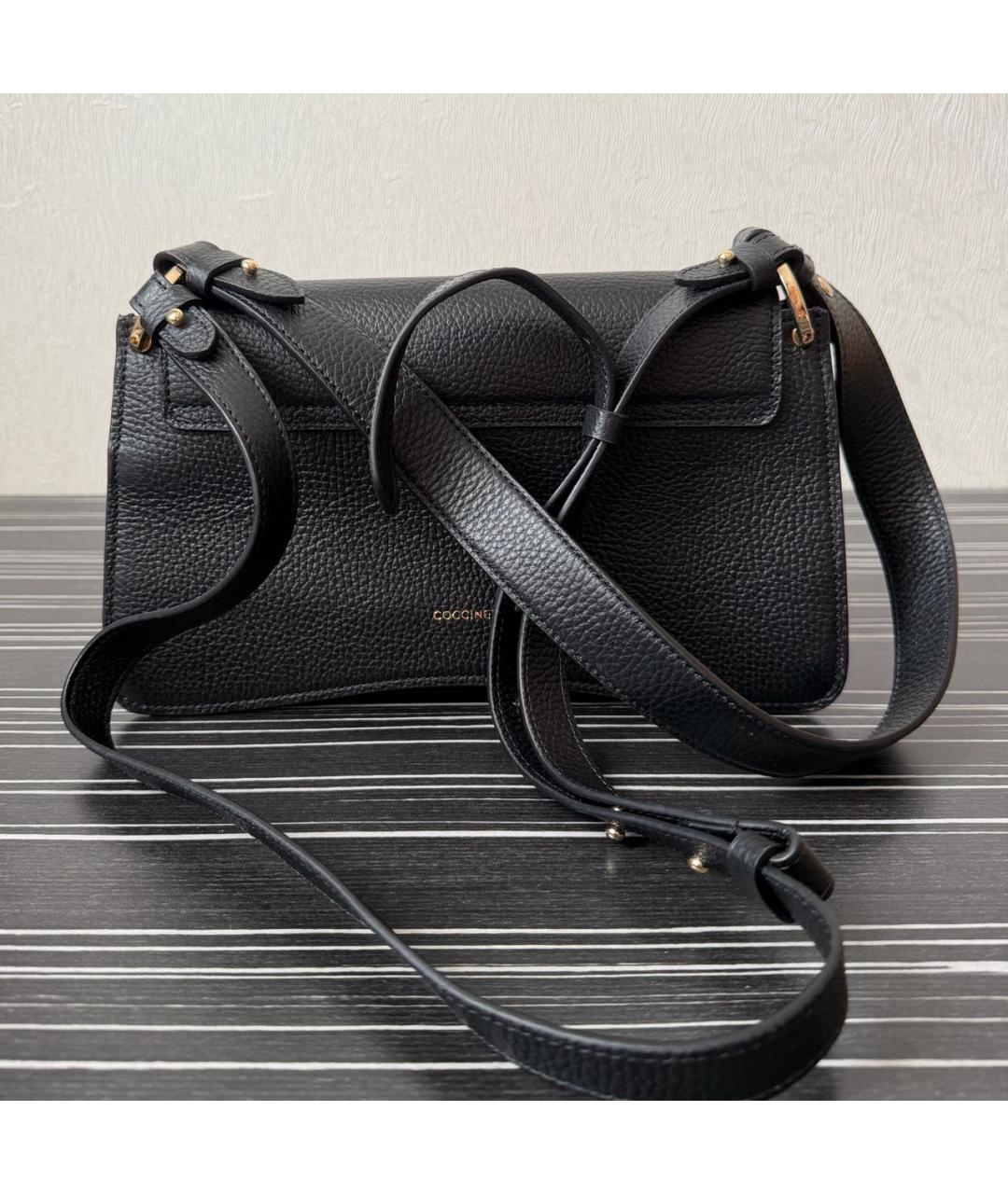 COCCINELLE Черная кожаная сумка через плечо, фото 3