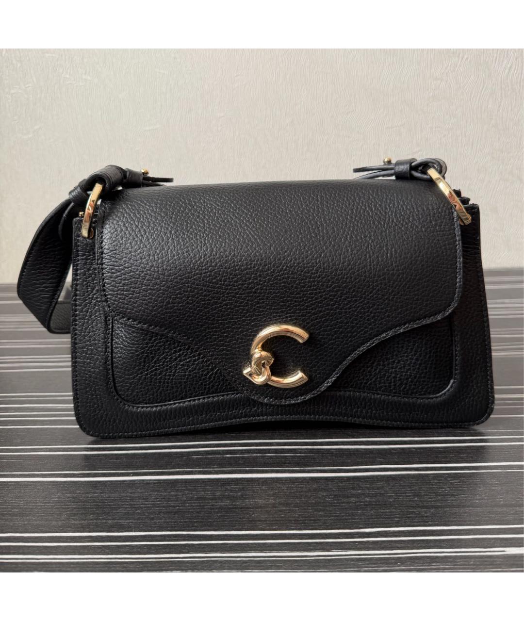 COCCINELLE Черная кожаная сумка через плечо, фото 7