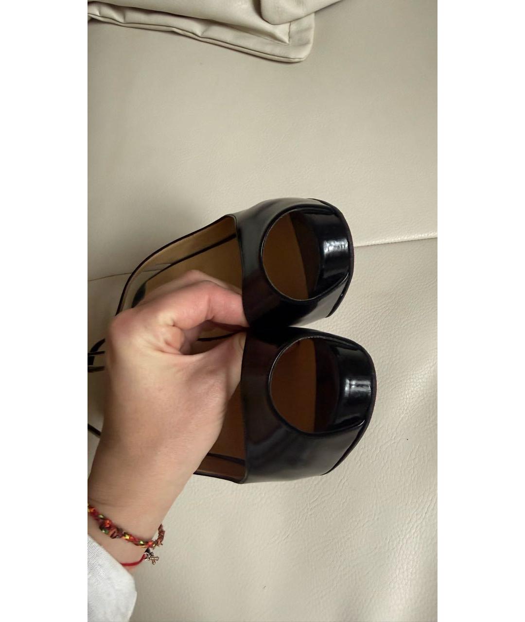 CHRISTIAN LOUBOUTIN Черные кожаные туфли, фото 7