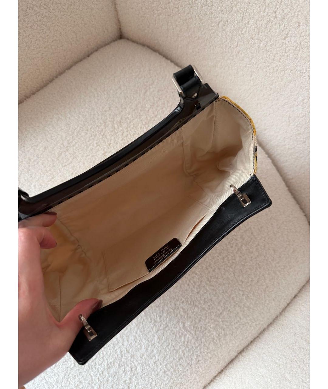 FERRAGAMO Желтая сумка с короткими ручками, фото 4