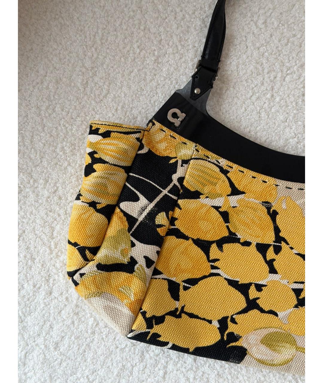 FERRAGAMO Желтая сумка с короткими ручками, фото 6