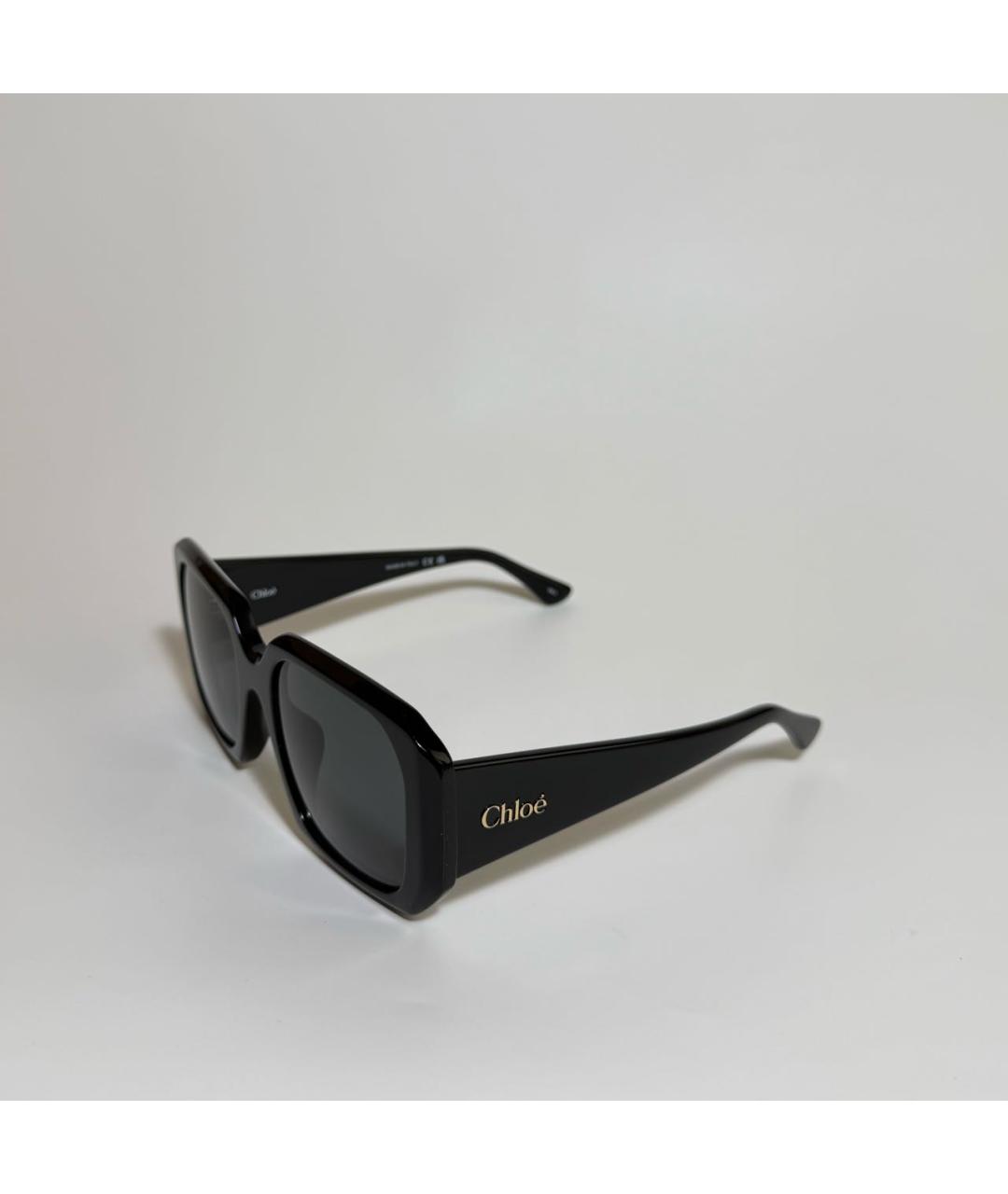 CHLOE Черные пластиковые солнцезащитные очки, фото 2