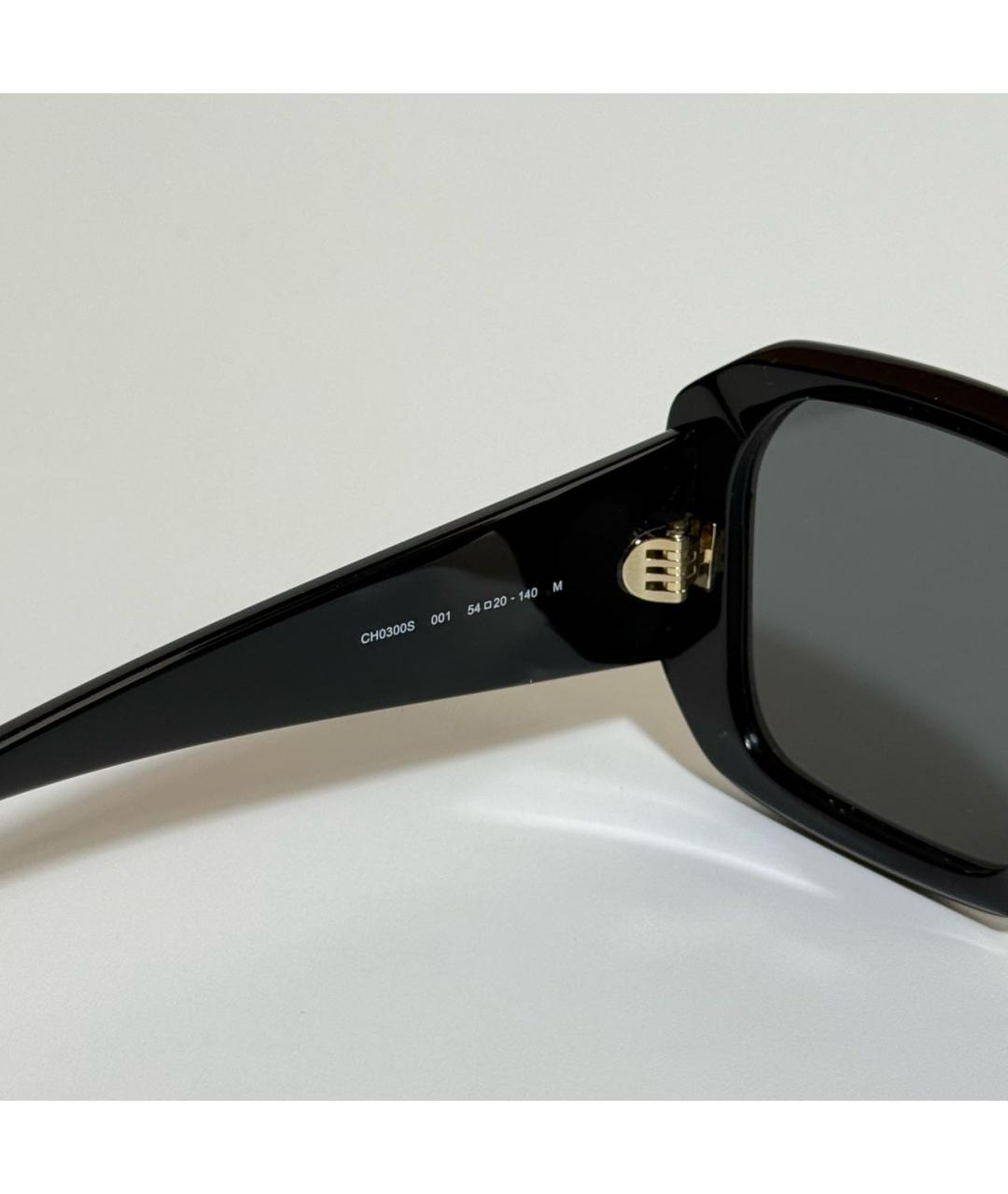 CHLOE Черные пластиковые солнцезащитные очки, фото 3