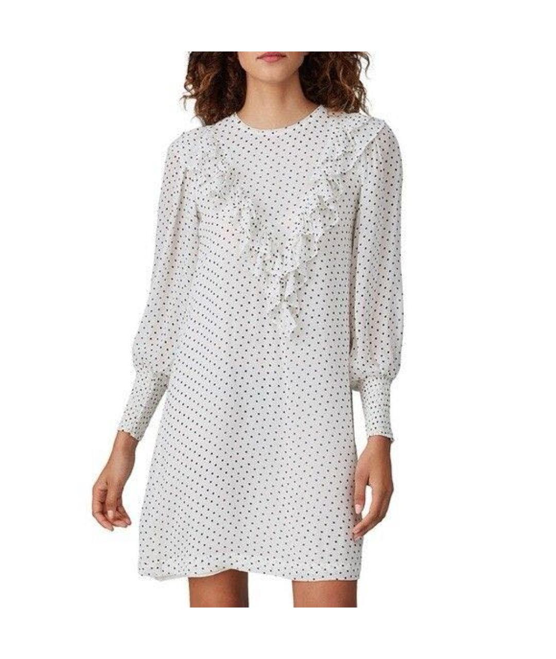 GANNI Белое полиамидовое повседневное платье, фото 6