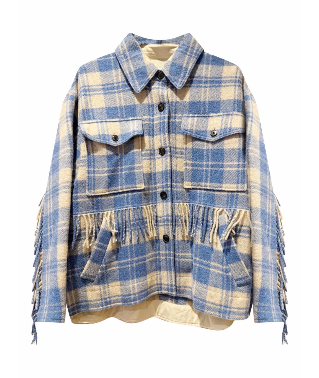 ISABEL MARANT ETOILE Голубая шерстяная куртка, фото 1