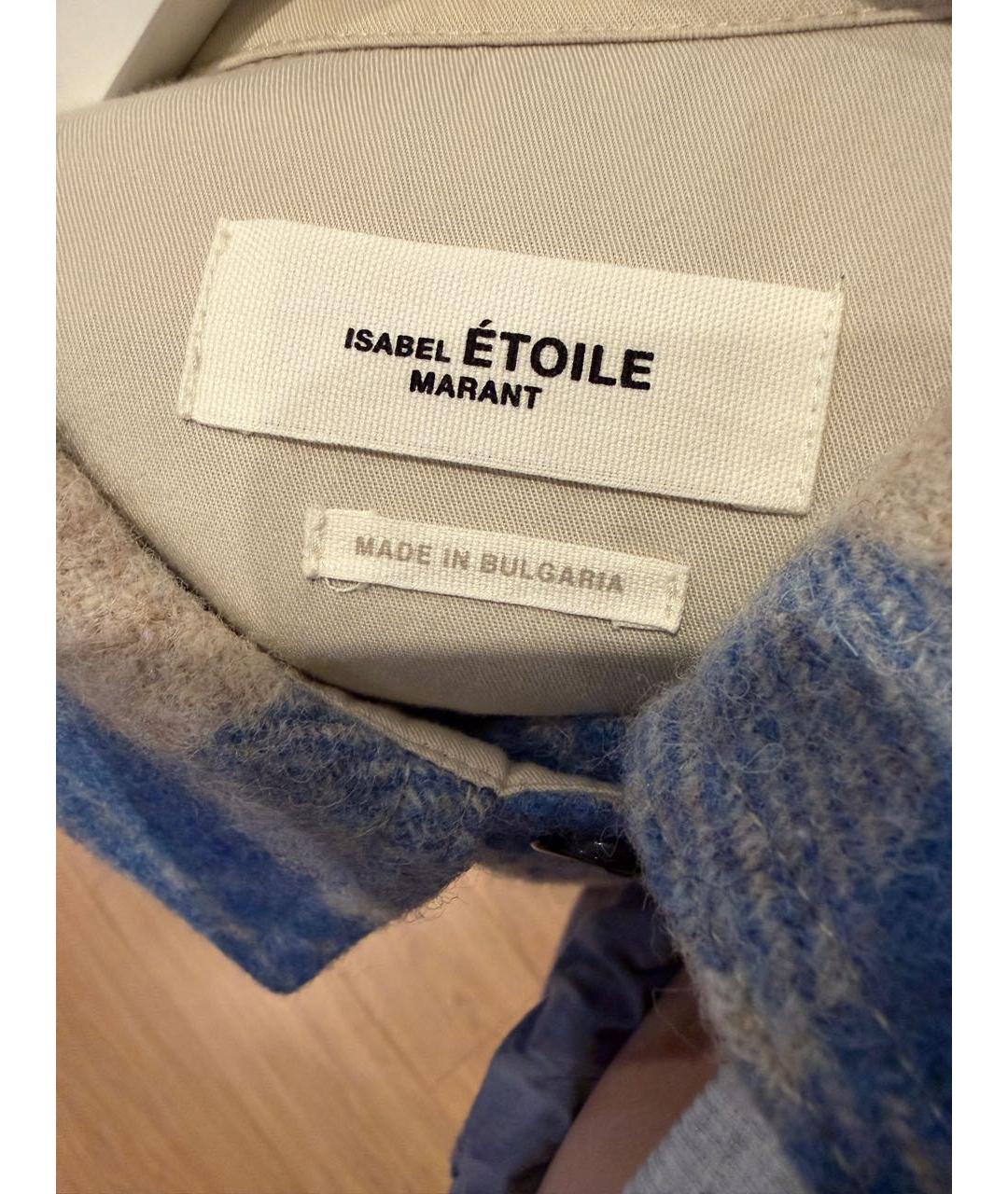 ISABEL MARANT ETOILE Голубая шерстяная куртка, фото 3