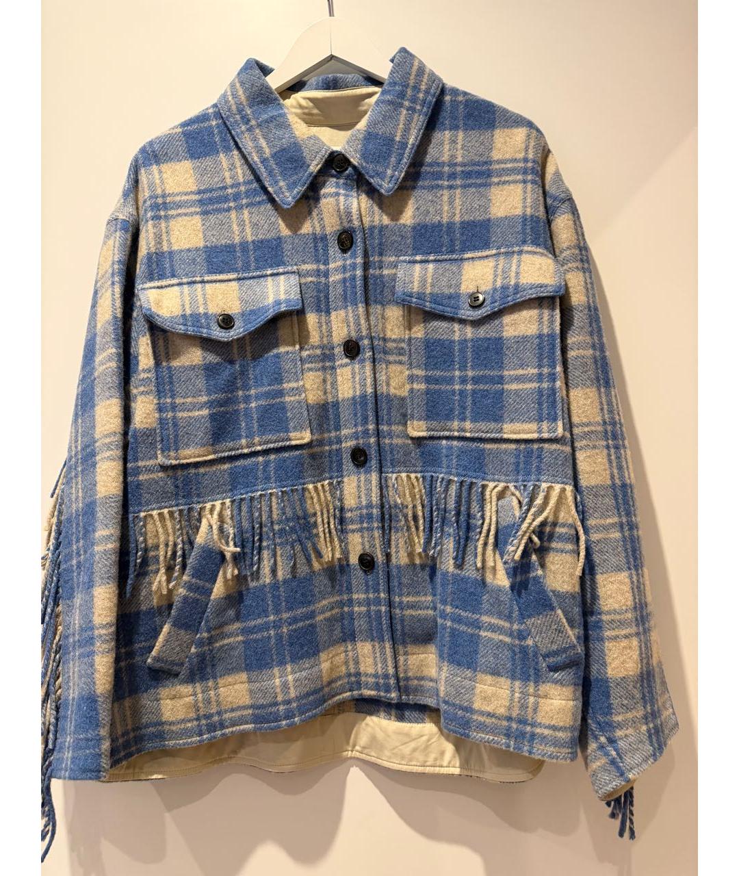 ISABEL MARANT ETOILE Голубая шерстяная куртка, фото 5