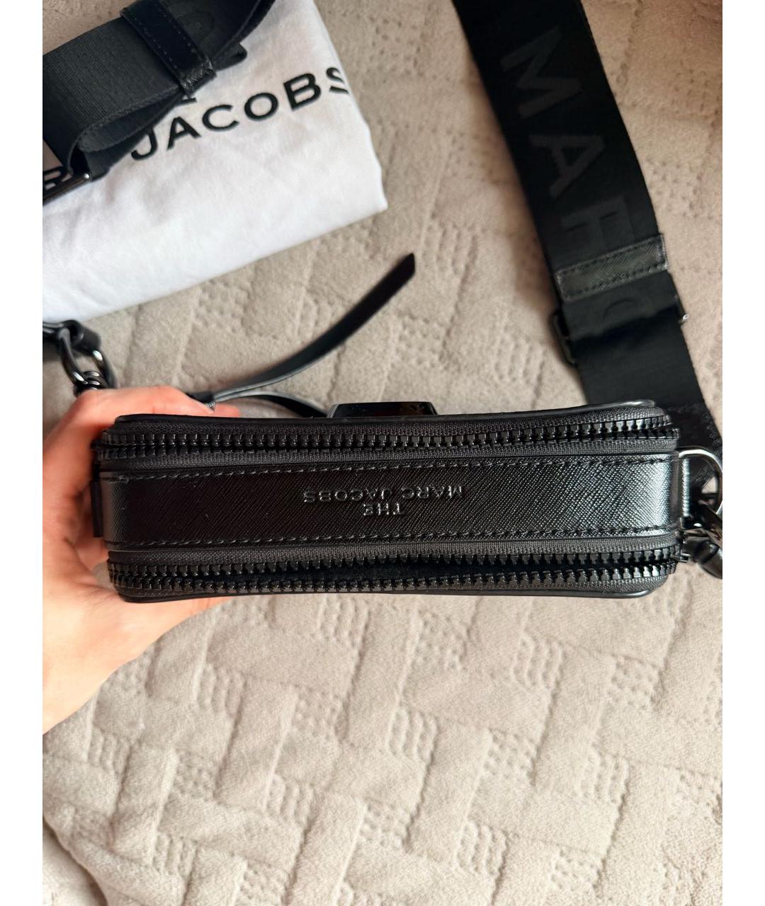 MARC JACOBS Черная кожаная сумка через плечо, фото 4