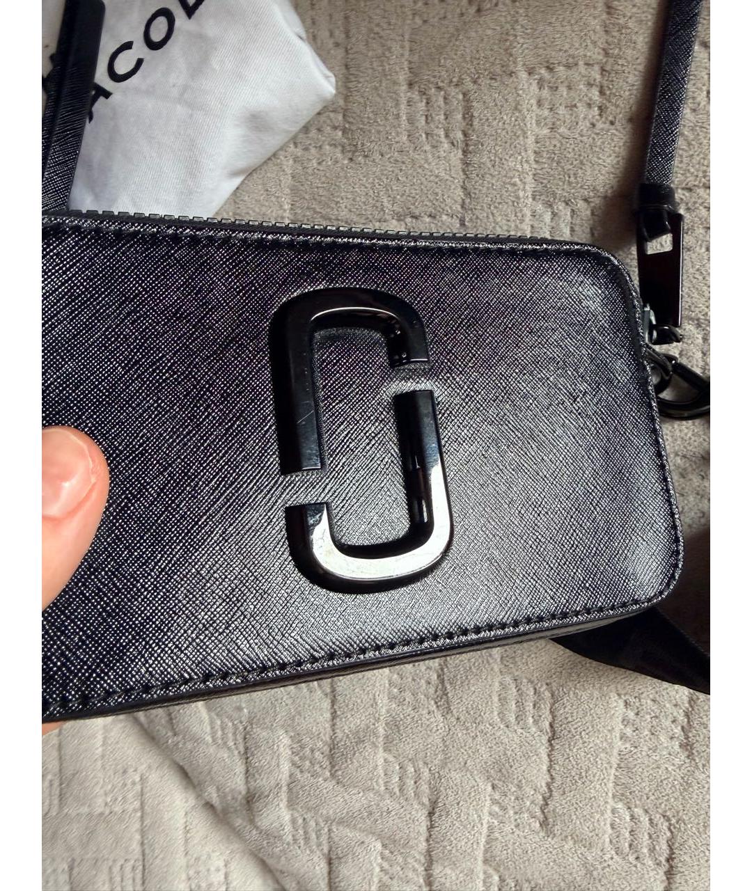 MARC JACOBS Черная кожаная сумка через плечо, фото 5