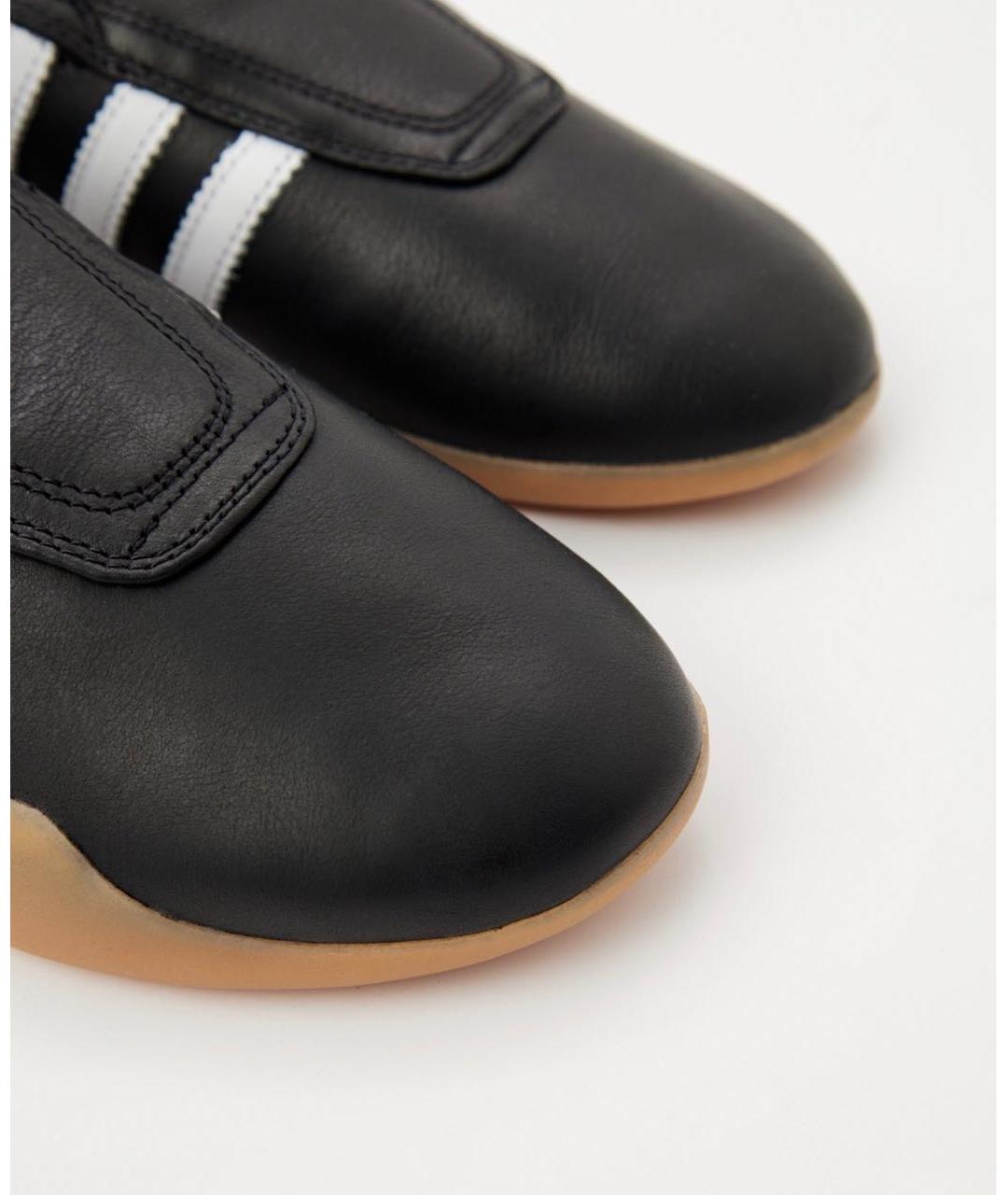 ADIDAS Черные кожаные кроссовки, фото 5