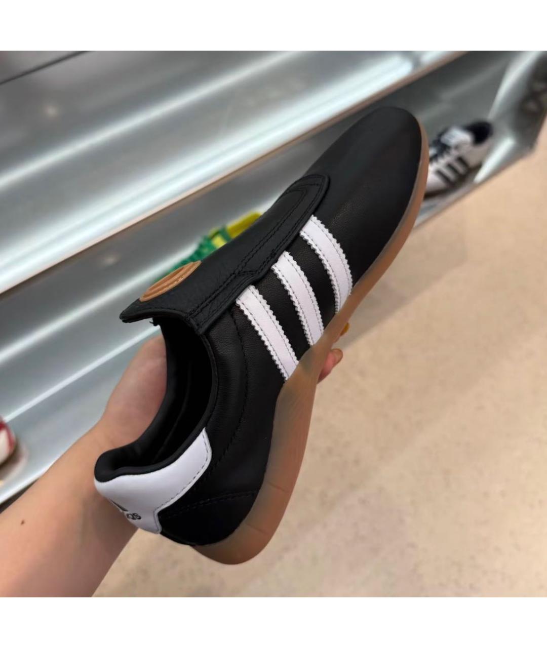 ADIDAS Черные кожаные кроссовки, фото 8